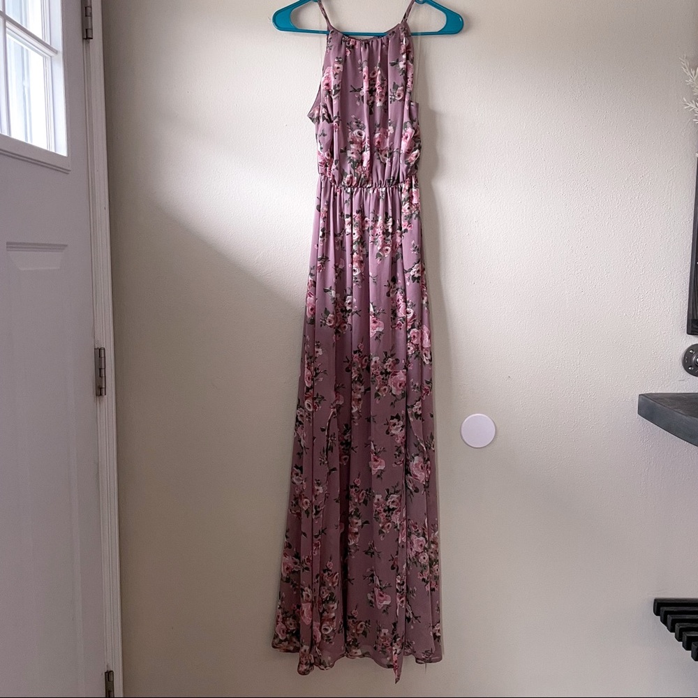 Windsor High Neck Blouson Maxi Dress